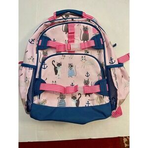 Salty Cat Pink‎ Mackenzie Backpack Pottery Barn Small NWOT Mono Removed
